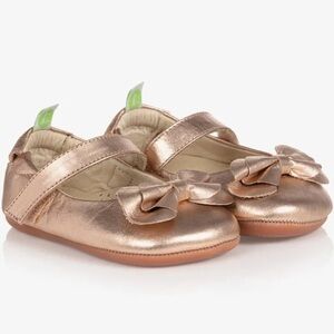 Tip Toey Joey Metallic Pink Leather Mary Jane Shoes (Baby - 6-9 months)